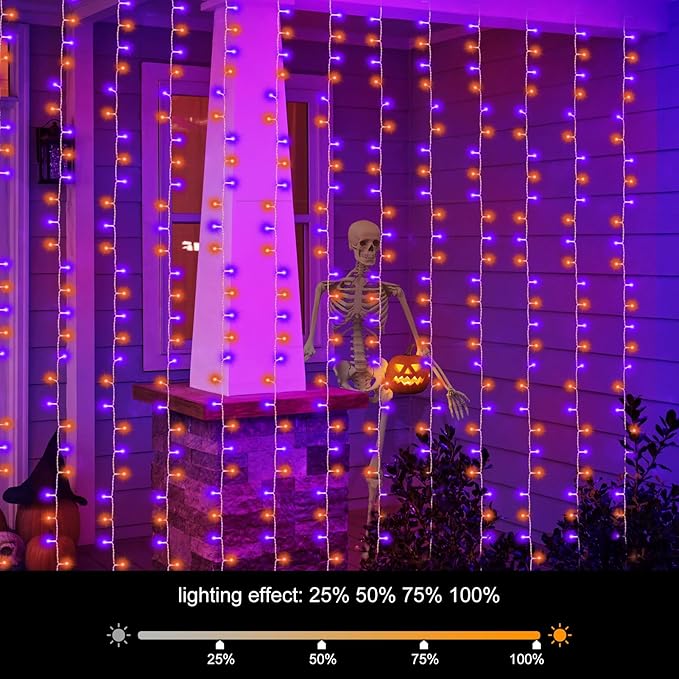 Halloween Yard String Lights, 8ft 300 LED Waterproof