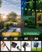 Outdoor String Lights, 72ft Green Waterproof LED