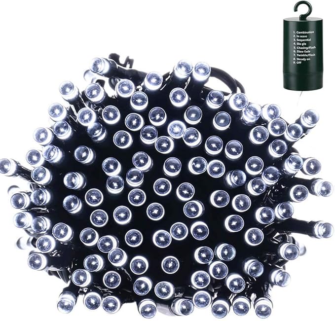 200 LED Christmas Twinkle Lights, 72ft Waterproof for Yard