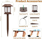 6-Pack IP65 Solar Landscape Lights for Driveway