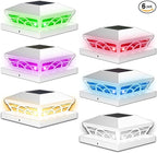 6-Pack Bright Solar Post Cap Lights for Patio, LED
