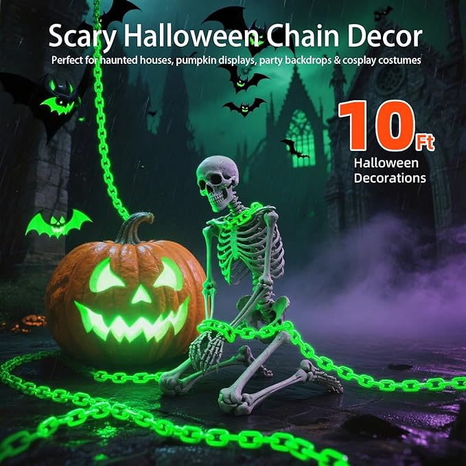 Halloween Fairy Lights, 10ft Battery Twinkle Lights