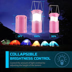 4-Pack Courtyard Solar Lanterns, Waterproof LED Yard Lights