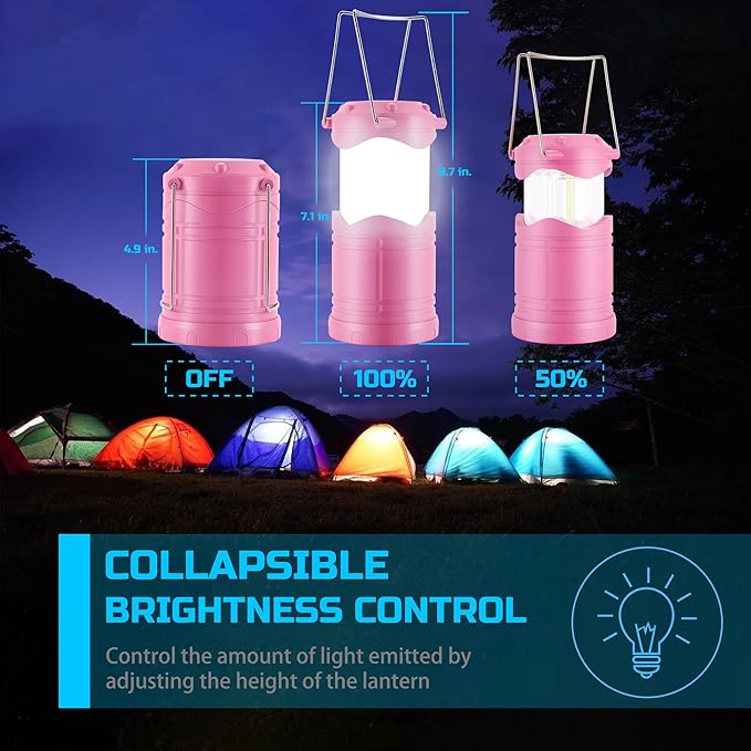4-Pack Courtyard Solar Lanterns, Waterproof LED Yard Lights