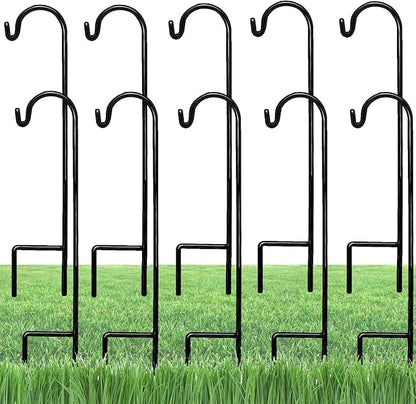 Heavy-Duty Shepherd's Hooks 10-Pack, 35" Garden