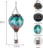Hummingbird Solar Lantern Set, Metal Outdoor Lighting