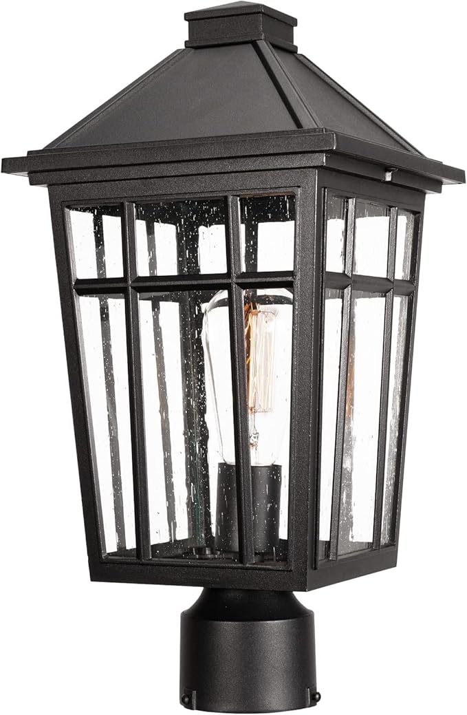 Solar Post Cap Lights, Black Waterproof
