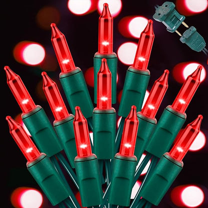 LAMPHOME 100 Count Red Valentine's Day Lights with 20FT Green Wire Waterproof,Mini String Lights for Holiday Decorations, Christmas Tree, Party, Wedding, Xmas, Home, Indoor & Outdoor Use