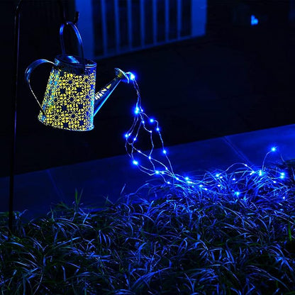 Solar Watering Can Lights,Large Retro Metal Hanging Solar Lights Outdoor Waterproof, Birthday Gifts for Women Mom Grandma Garden Decor Yard Light LED Decoration Outside for Porch Lawn Patio