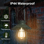 2-Pack Hanging Solar Yard Lanterns, Elegant Waterproof LED