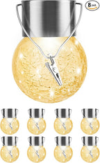 Globe Solar Lantern Set 8-Pack, Rustic Garden Lighting