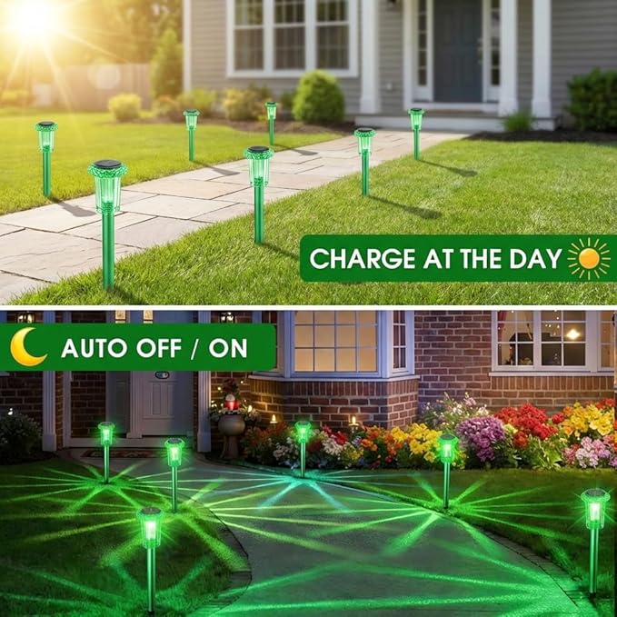10-Pack Solar Landscape Lights for Driveway