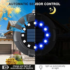 12-Pack Blue In-Ground Solar Lights, Flat LED Walkway
