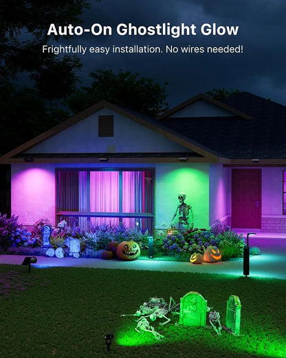 8 Pack Color Changing Solar Gutter Lights Outdoor Decorative 12 LED Waterproof Clip On Gutters Light for Eaves, Roof, Rainspout, Fence, Railing, Wall, Garage, House Porch, Deck, Yard, Cycle Modes(RGB)
