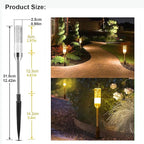6-Pack Solar Pathway Lights, IP65 Waterproof LED Driveway Lights