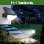 76 LED Solar Yard Spotlights 6-Pack, LED