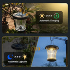 Solar Backyard Lanterns 4-Pack, Backyard Hanging LED Decor