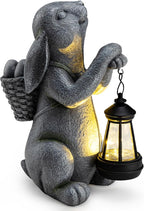 Solar Rabbit Garden Statue Light, Outdoor Decor