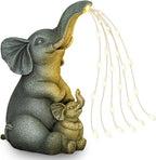 Solar Elephant Garden Statue Light, Outdoor Decor