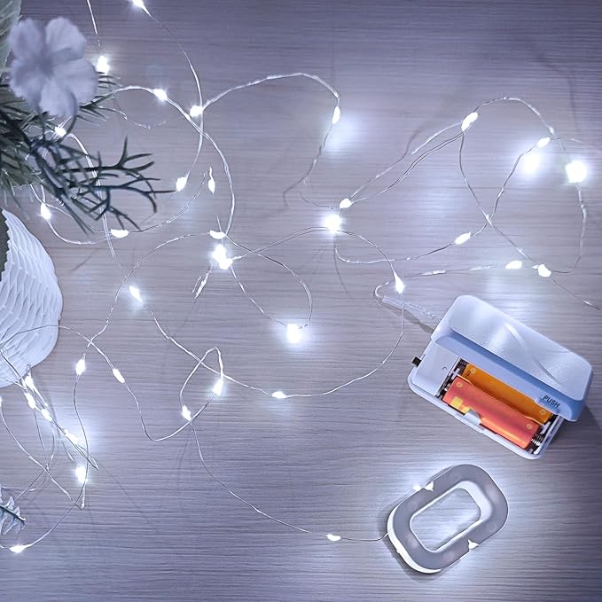 Christmas String Lights, 16ft 50 LED Waterproof Twinkle Lights