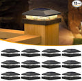 12-Pack Warm White Fence Post Cap Lights, Solar LED