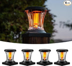 4-Pack Solar Post Cap Lights for Patio, LED