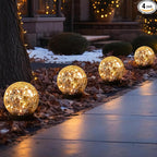 4-Pack Solar Landscape Lights for Driveway