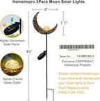 2-Pack Bronze Solar Path Lights, Outdoor Driveway LED