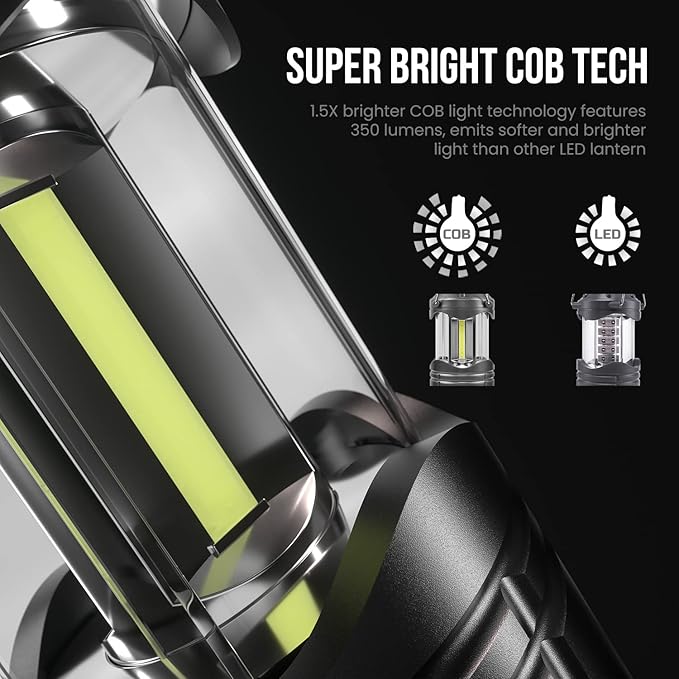 4-Pack Garden Solar Outdoor Lanterns, Metal Waterproof LED