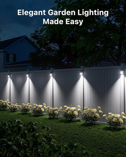 4 Pack Solar Wall Lights, Stainless Steels Outdoor Waterproof Motion Sensor Modern Metal Lamps for Fence, Deck, Post, Stair, Front Porch, Dock, Patio, Yard, House Siding, Convenient Security Lighting