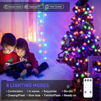 Christmas String Lights, 33ft 100 LED Waterproof Twinkle Lights