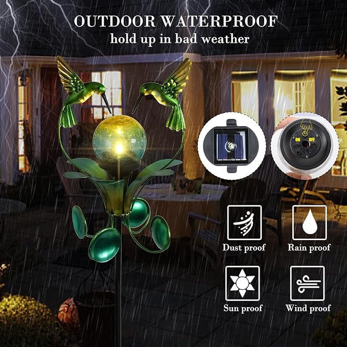Solar Pathway Lights, Waterproof LED Garden Lights