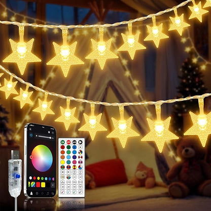 33ft Christmas LED String Lights, Waterproof Timer Lights