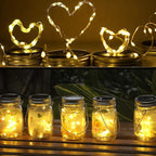 8-Pack 30 LED Mason Jar Fairy Lights, Solar Wedding
