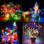 6-Pack 6ft Christmas LED String Lights, Waterproof Timer Lights
