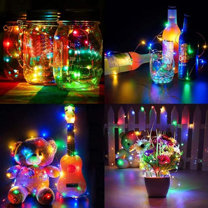 6-Pack 6ft Christmas LED String Lights, Waterproof Timer Lights
