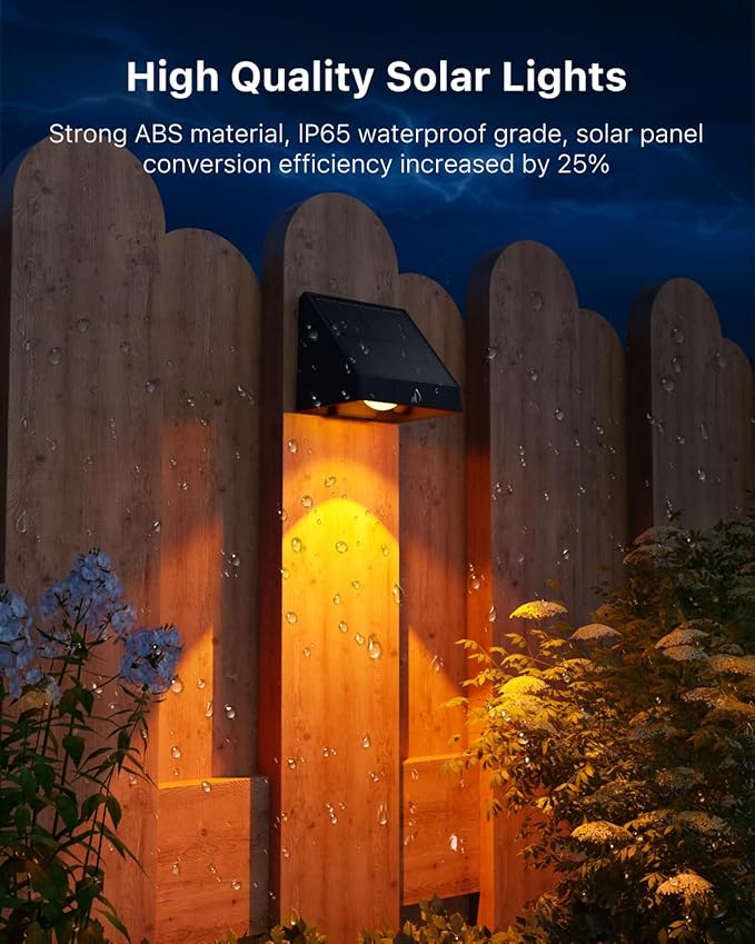 16-Pack Solar Deck Step Lights, Waterproof LED