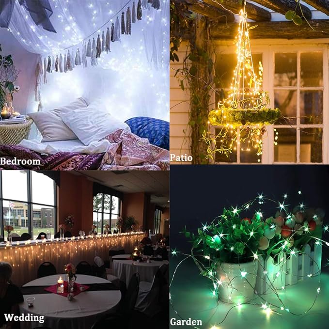 Christmas String Lights, 33ft Waterproof Twinkle Lights