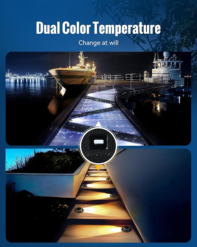 Solar Gutter Lights 12-Pack, Waterproof LED