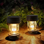 Solar Backyard Lanterns 2-Pack, Porch Hanging LED Decor