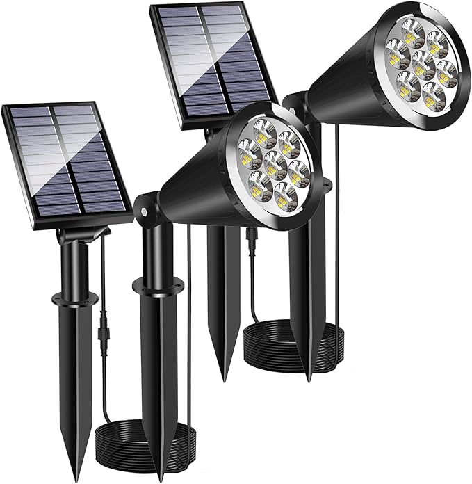 2-Pack Solar Spotlights, Landscape Lights