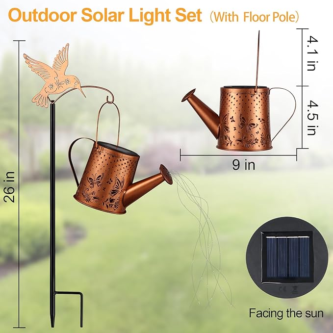 Butterfly Solar Hanging Lanterns, Rustic Patio Decor