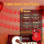 1ft Red Outdoor Edison String Lights, Weatherproof