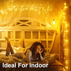 100 LED Christmas Twinkle Lights, 33ft Waterproof for Backyard