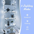 4-Pack White Patio String Lights, 16ft Weatherproof LED