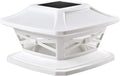 White Yard Post Cap Lights, Solar LED