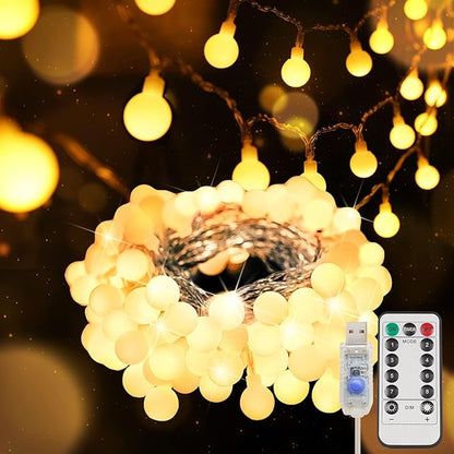 Christmas Backyard String Lights, 50 LED Waterproof