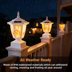 Outdoor Post Lighting Fixture, White Weatherproof Post Light