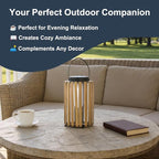 Backyard Solar Hanging Lanterns 2-Pack, Rustic Backyard Decor
