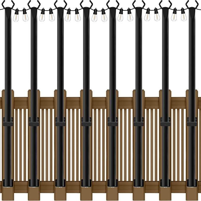 8-Pack 5ft LED Patio String Lights, Waterproof Outdoor